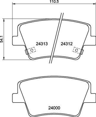 Jogo de 4 pastilhas de travão BREMBO ref. P 30 117