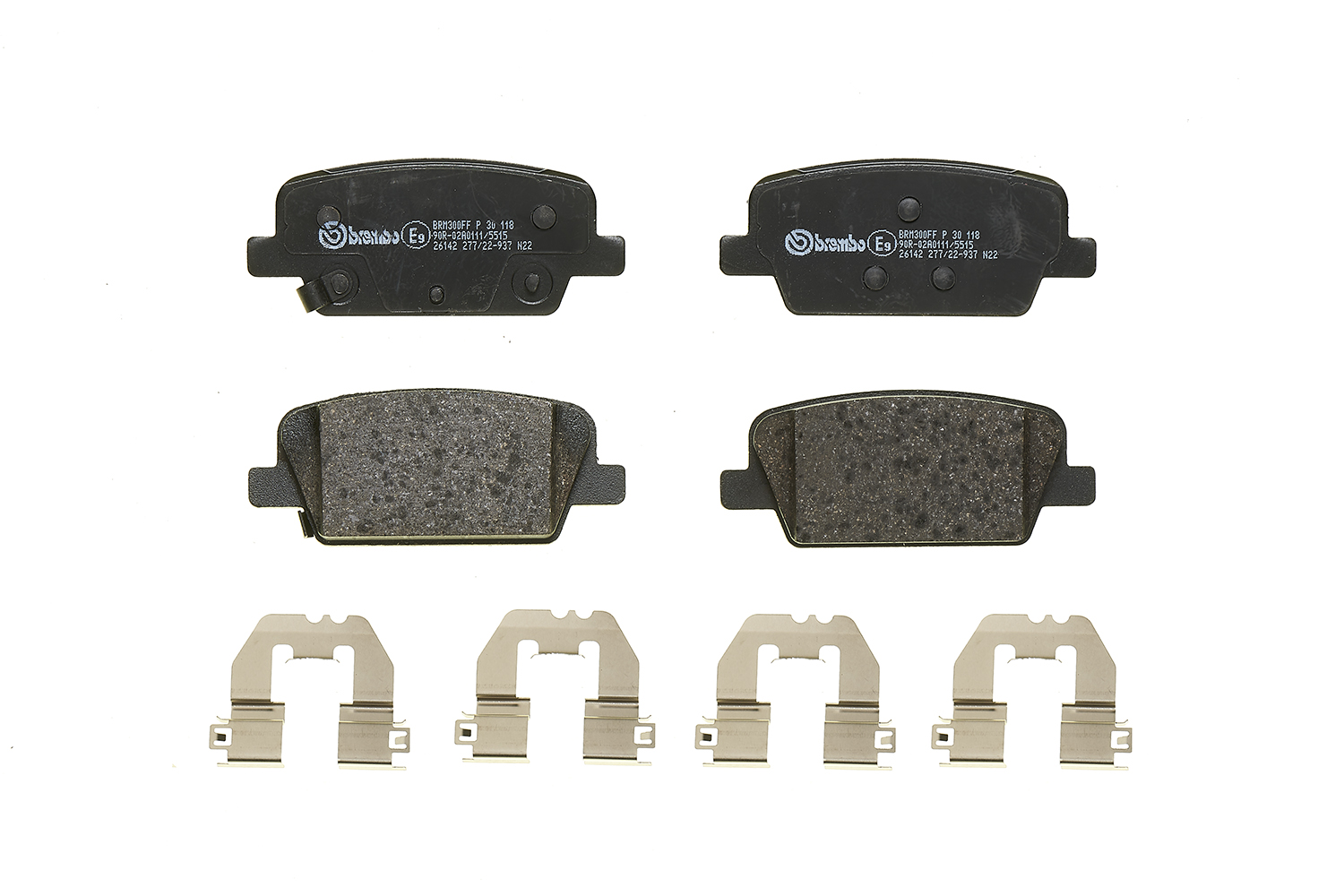 Jogo de 4 pastilhas de travão BREMBO ref. P 30 118