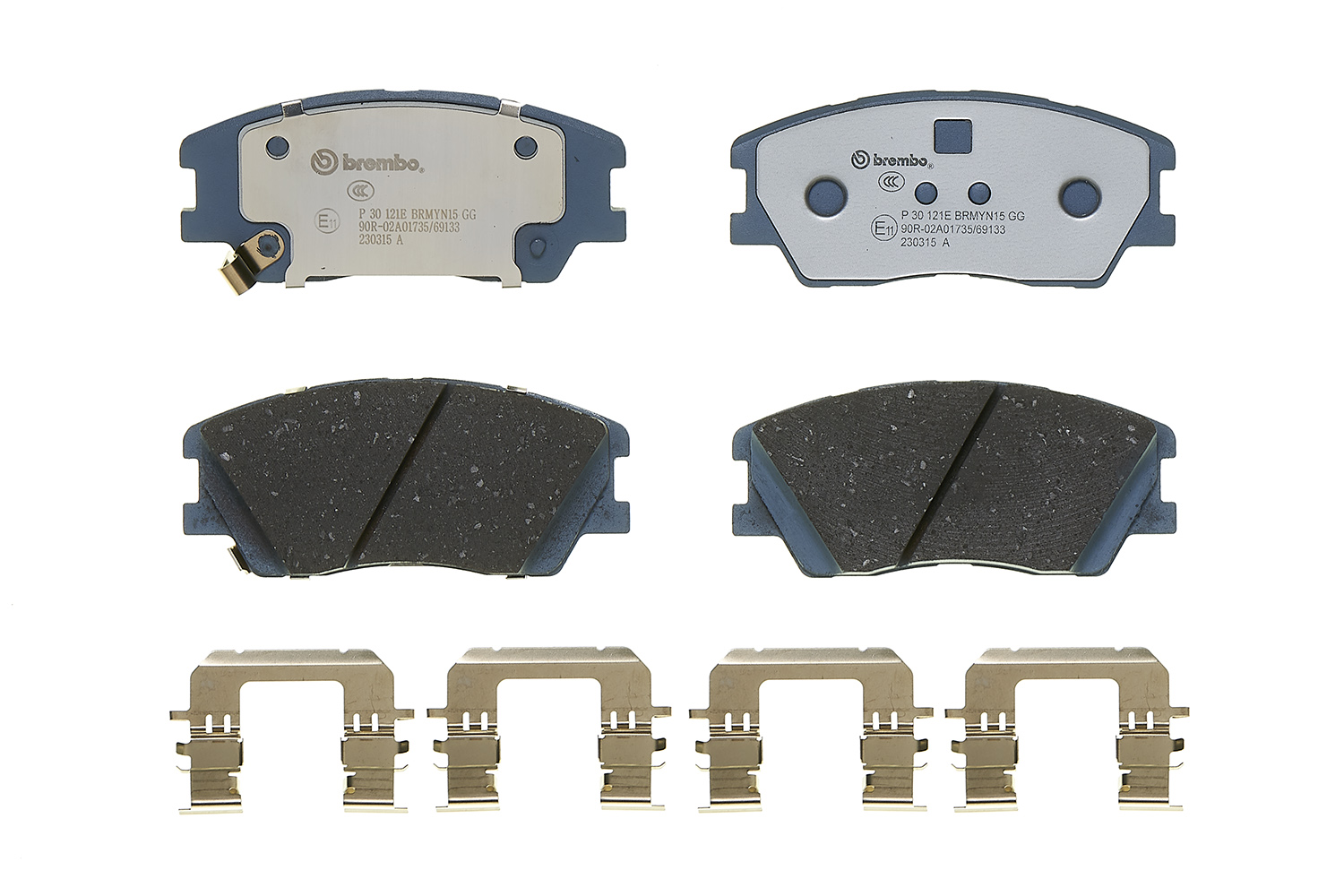 Jeu de 4 plaquettes de frein BREMBO ref. P 30 121E