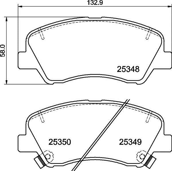 Jogo de 4 pastilhas de travão BREMBO ref. P 30 122
