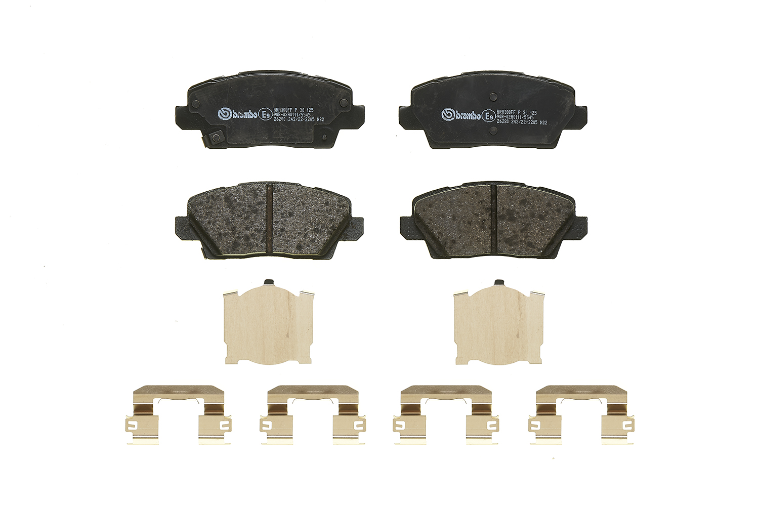 Jogo de 4 pastilhas de travão BREMBO ref. P 30 125