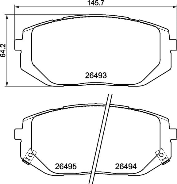 Jogo de 4 pastilhas de travão BREMBO ref. P 30 140