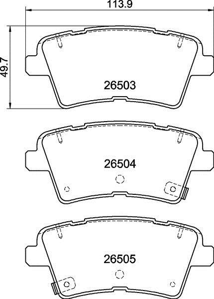 Jogo de 4 pastilhas de travão BREMBO ref. P 30 147