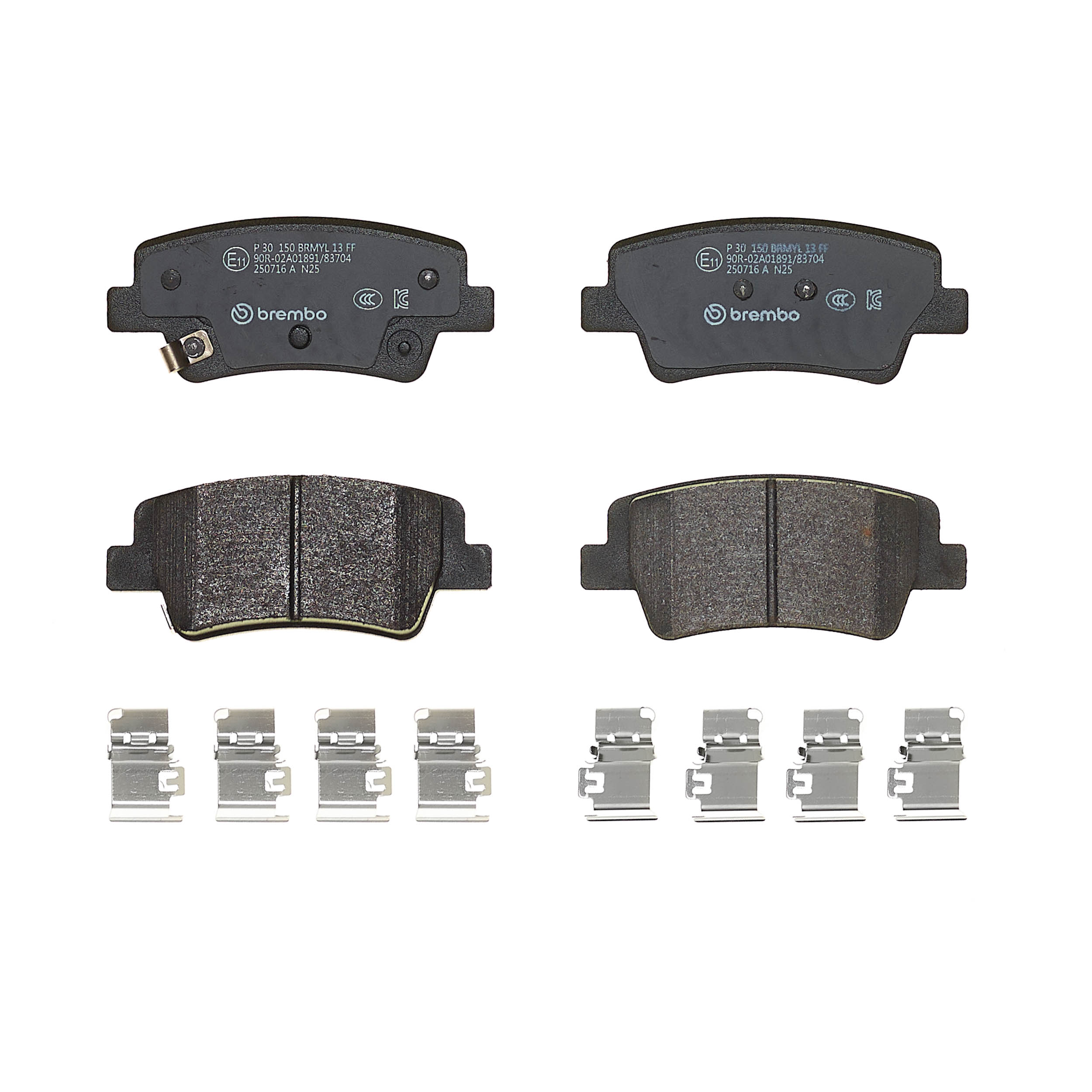 Jogo de 4 pastilhas de travão BREMBO ref. P 30 150