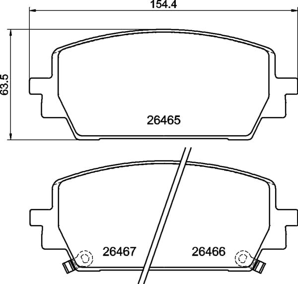 Jeu de 4 plaquettes de frein BREMBO ref. P 30 151