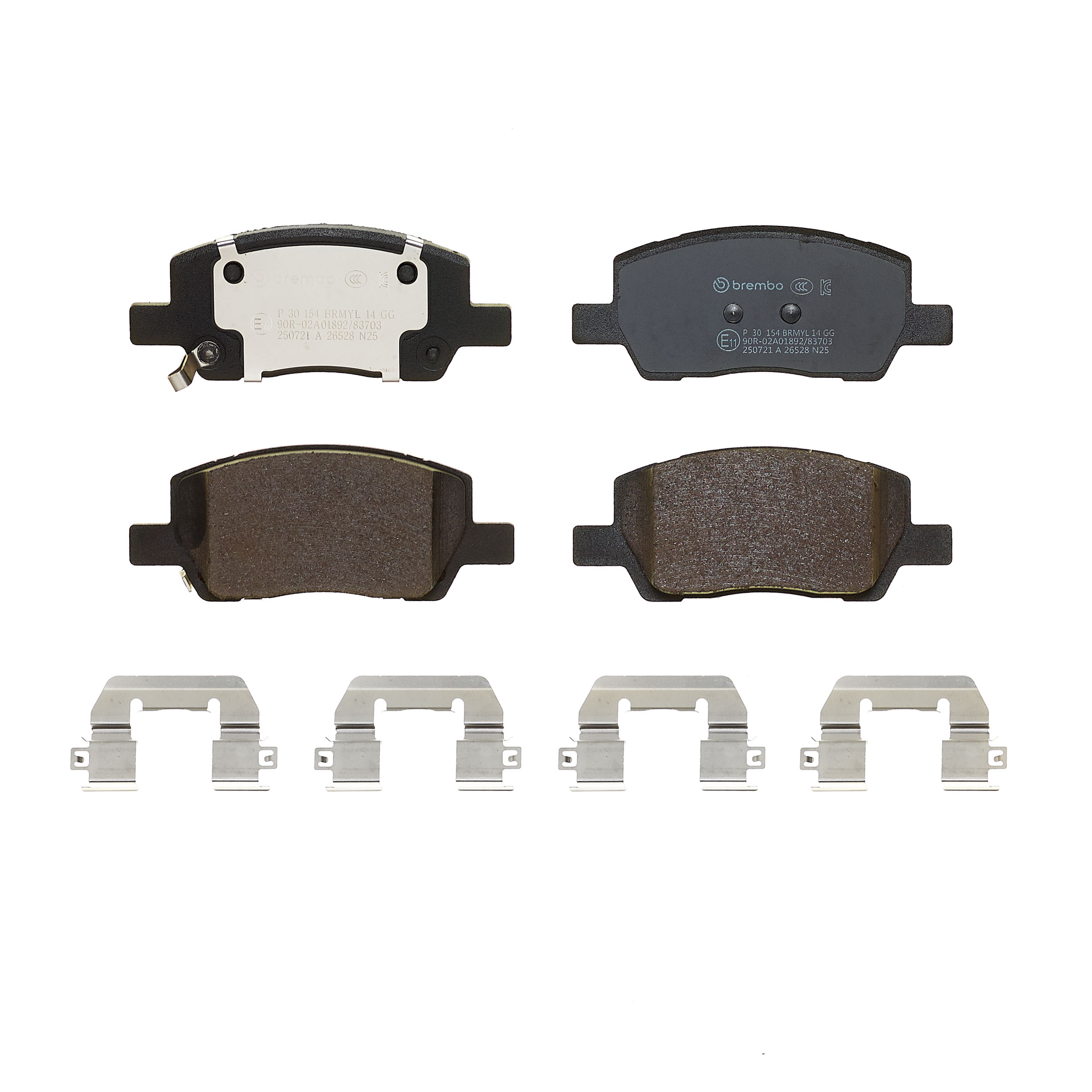 Jeu de 4 plaquettes de frein BREMBO ref. P 30 154