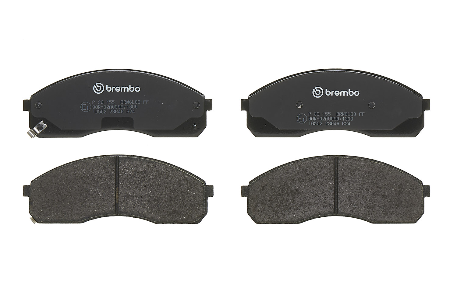 Jeu de 4 plaquettes de frein BREMBO ref. P 30 155