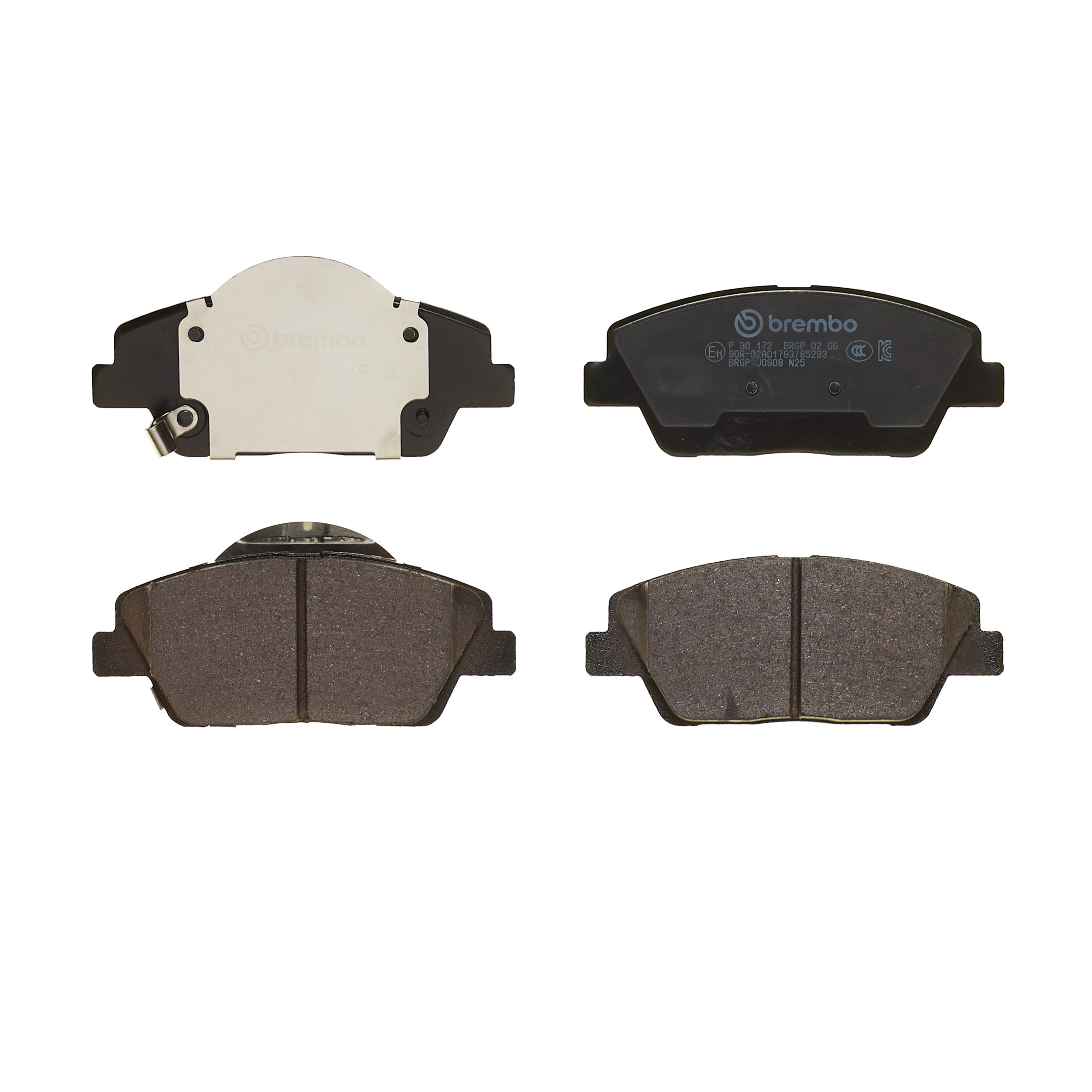 Jogo de 4 pastilhas de travão BREMBO P 30 172