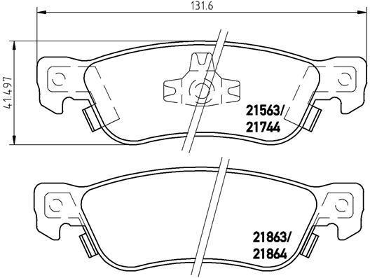 Jogo de 4 pastilhas de travão BREMBO ref. P 34 003