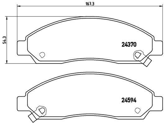 Jogo de 4 pastilhas de travão BREMBO ref. P 34 005