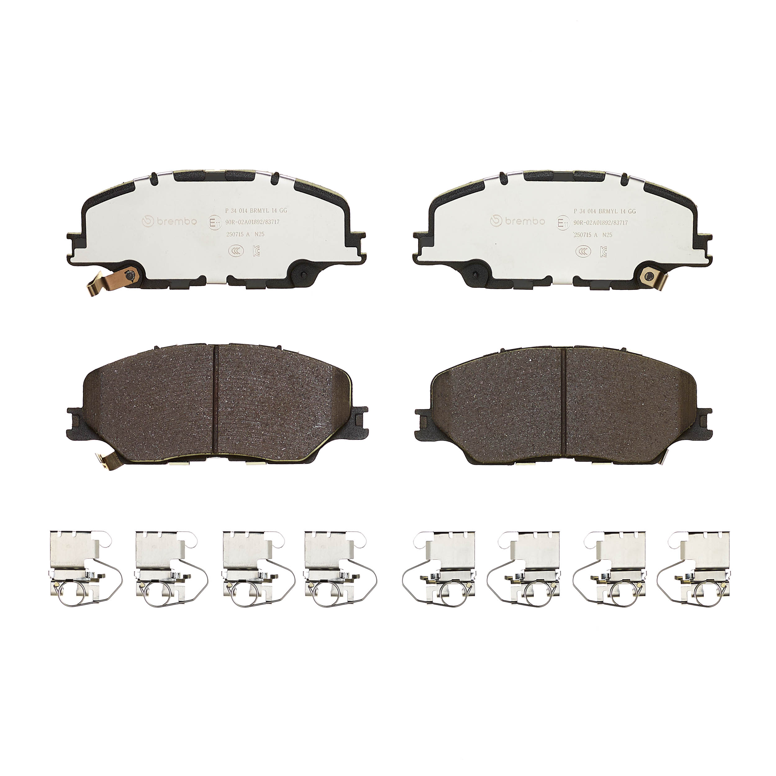 Jeu de 4 plaquettes de frein BREMBO ref. P 34 014