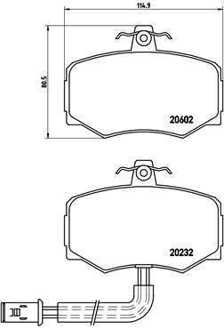 Jeu de 4 plaquettes de frein BREMBO ref. P 36 005