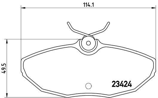 Jeu de 4 plaquettes de frein BREMBO ref. P 36 013