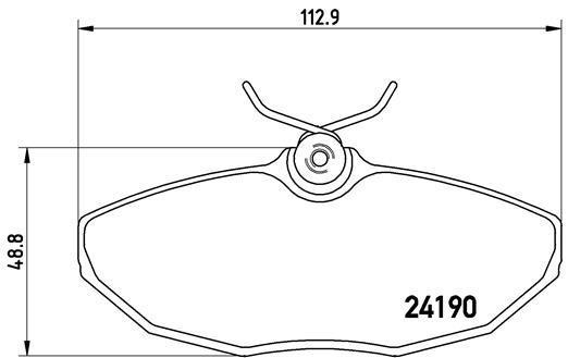 Jogo de 4 pastilhas de travão BREMBO ref. P 36 015