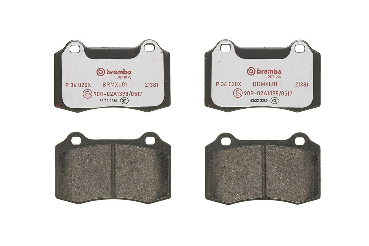 Jeu de 4 plaquettes de frein BREMBO ref. P 36 020X