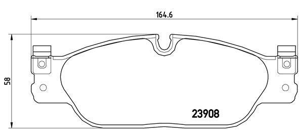 Jeu de 4 plaquettes de frein BREMBO ref. P 36 021