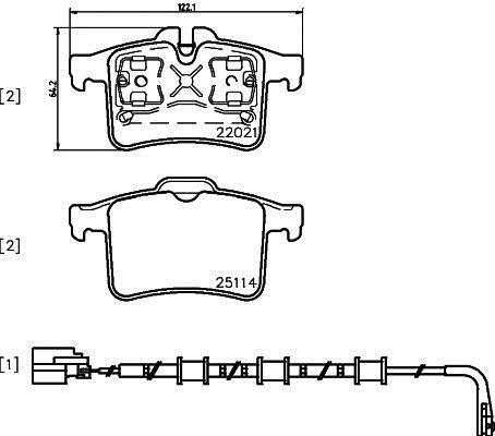 Jogo de 4 pastilhas de travão BREMBO ref. P 36 034