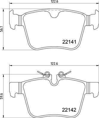 Jogo de 4 pastilhas de travão BREMBO ref. P 36 037