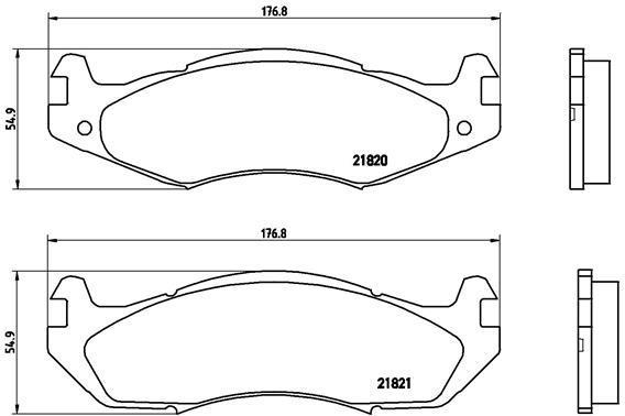 Jogo de 4 pastilhas de travão BREMBO ref. P 37 001