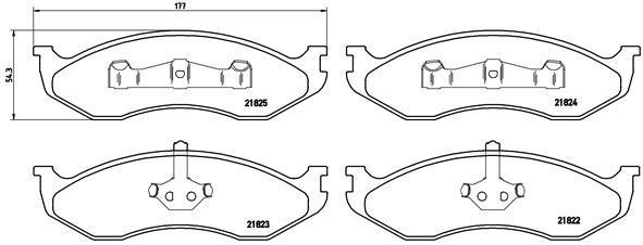Jogo de 4 pastilhas de travão BREMBO ref. P 37 004