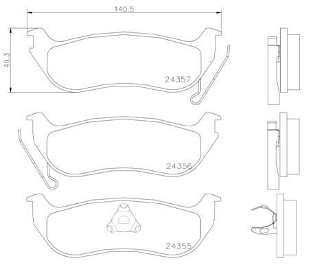 Jogo de 4 pastilhas de travão BREMBO ref. P 37 009