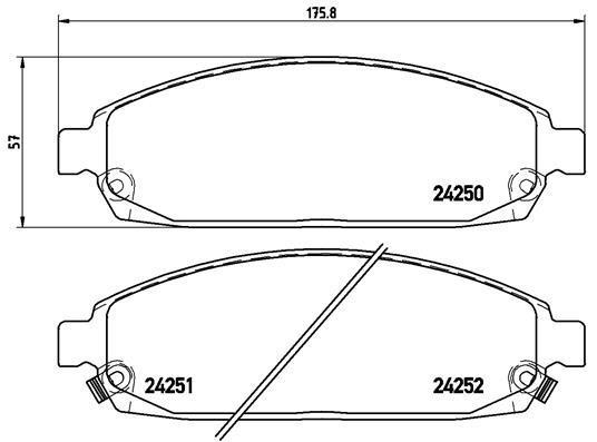 Jogo de 4 pastilhas de travão BREMBO ref. P 37 010
