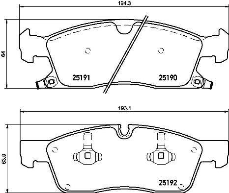 Jogo de 4 pastilhas de travão BREMBO ref. P 37 015