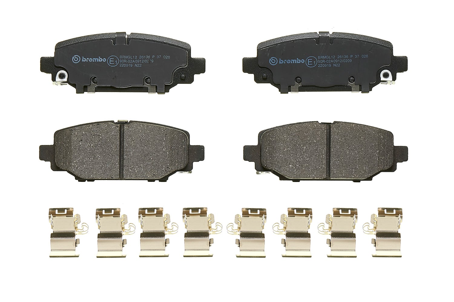 Jogo de 4 pastilhas de travão BREMBO ref. P 37 026