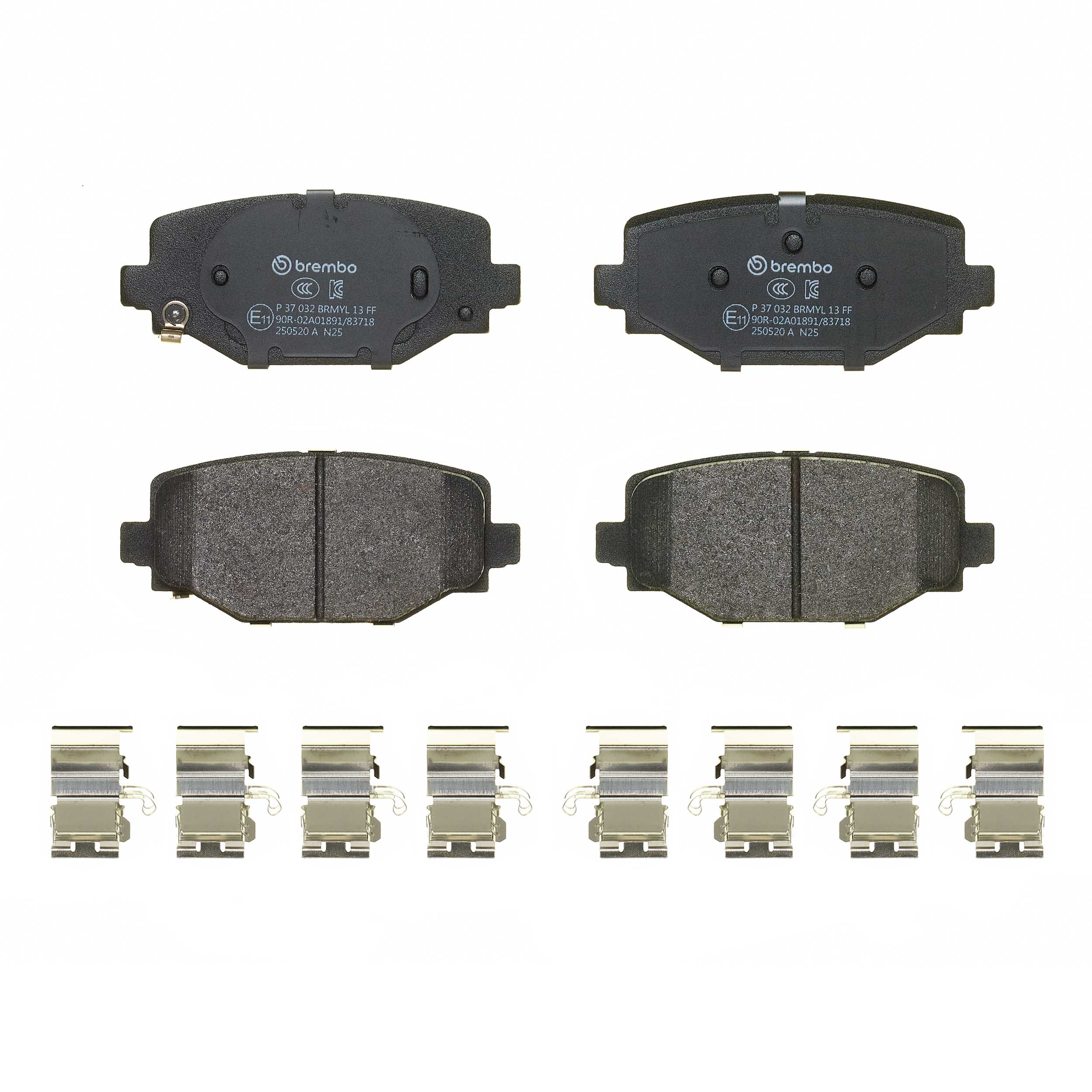 Jogo de 4 pastilhas de travão BREMBO ref. P 37 032