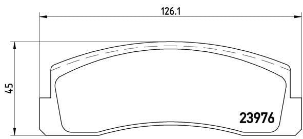 Jeu de 4 plaquettes de frein BREMBO ref. P 41 005