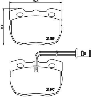 Jogo de 4 pastilhas de travão BREMBO ref. P 44 004