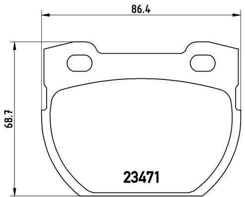 Jogo de 4 pastilhas de travão BREMBO ref. P 44 006