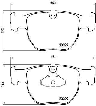 Jogo de 4 pastilhas de travão BREMBO ref. P 44 012