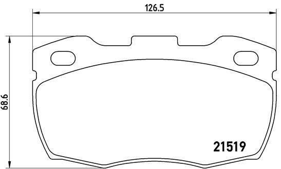 Jogo de 4 pastilhas de travão BREMBO ref. P 44 015