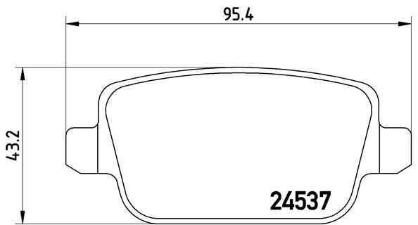 Jogo de 4 pastilhas de travão BREMBO ref. P 44 016