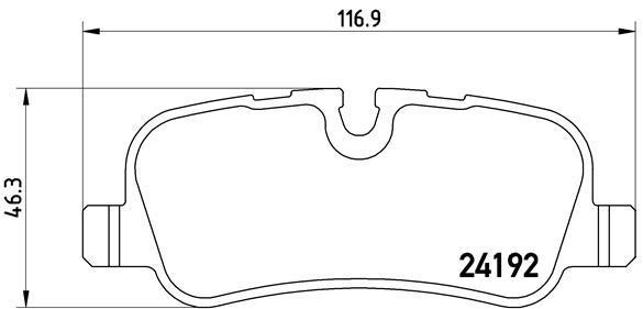 Jogo de 4 pastilhas de travão BREMBO ref. P 44 019