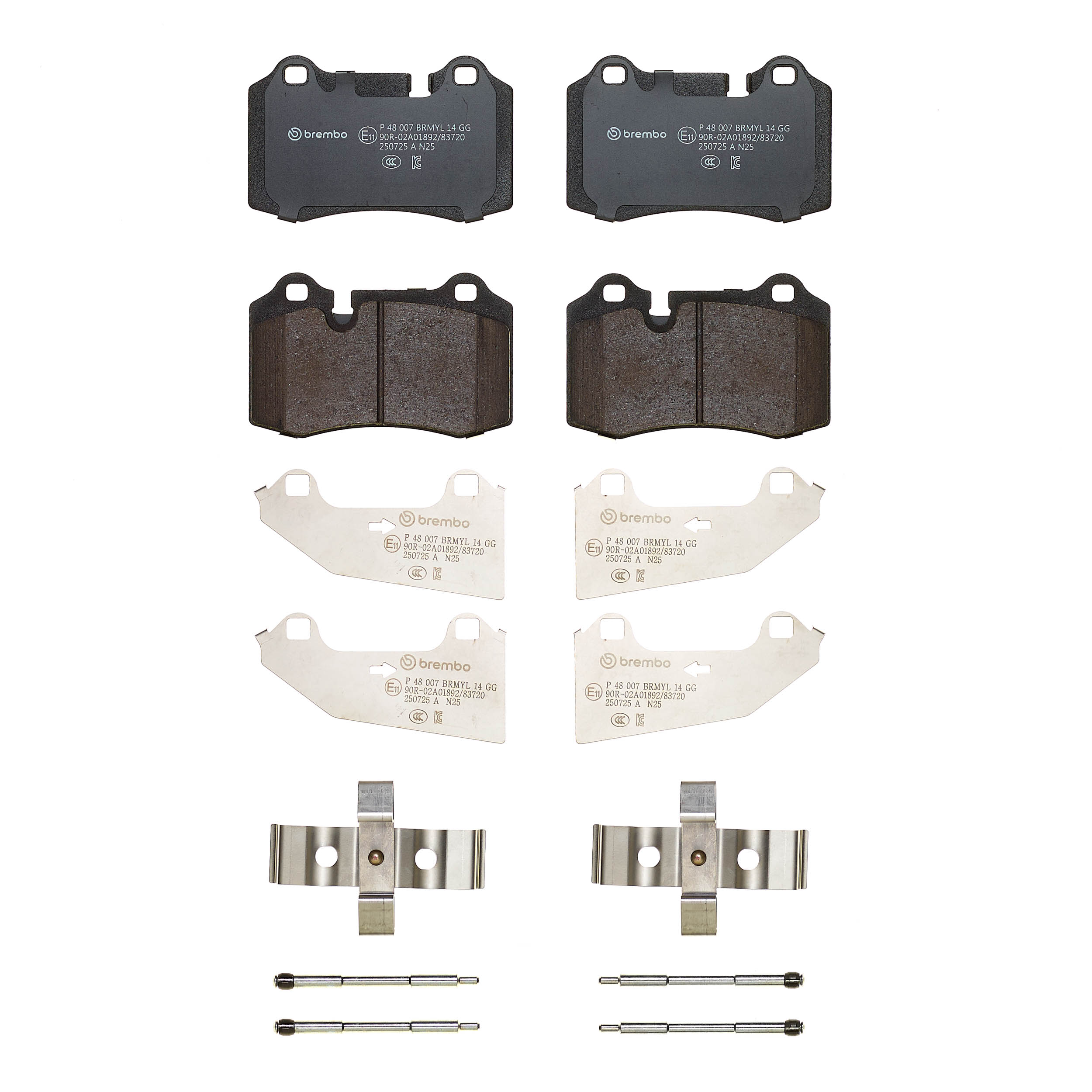 Jeu de 4 plaquettes de frein BREMBO ref. P 48 007