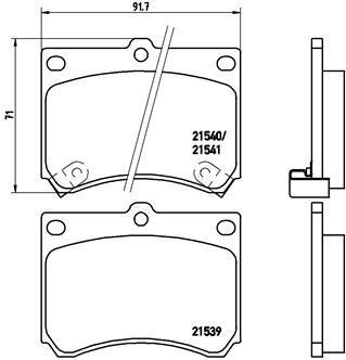 Jogo de 4 pastilhas de travão BREMBO ref. P 49 011