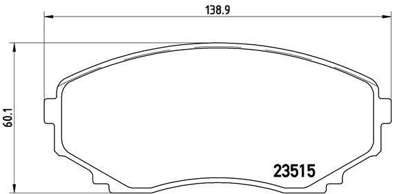 Jogo de 4 pastilhas de travão BREMBO ref. P 49 028