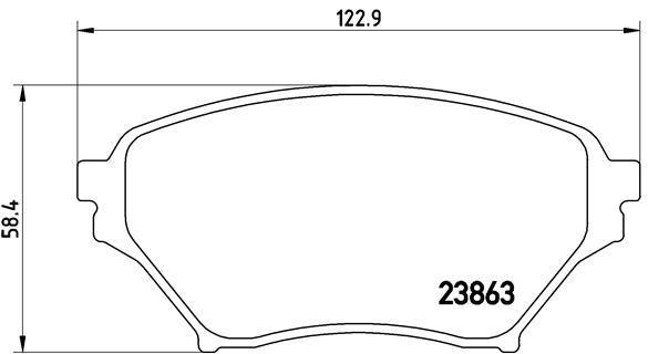 Jogo de 4 pastilhas de travão BREMBO ref. P 49 029