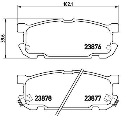 Jogo de 4 pastilhas de travão BREMBO ref. P 49 030