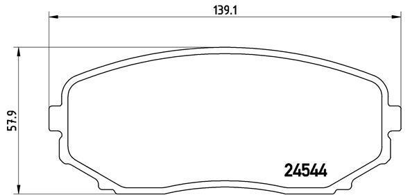 Jeu de 4 plaquettes de frein BREMBO ref. P 49 040