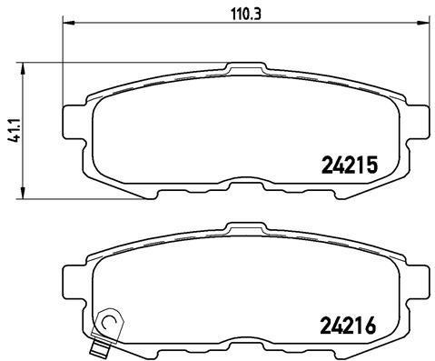 Jeu de 4 plaquettes de frein BREMBO ref. P 49 042