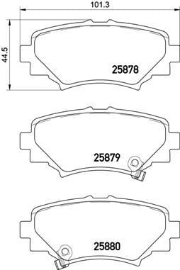 Jogo de 4 pastilhas de travão BREMBO ref. P 49 049