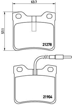 Jeu de 4 plaquettes de frein BREMBO ref. P 50 030