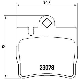 Jogo de 4 pastilhas de travão BREMBO ref. P 50 042