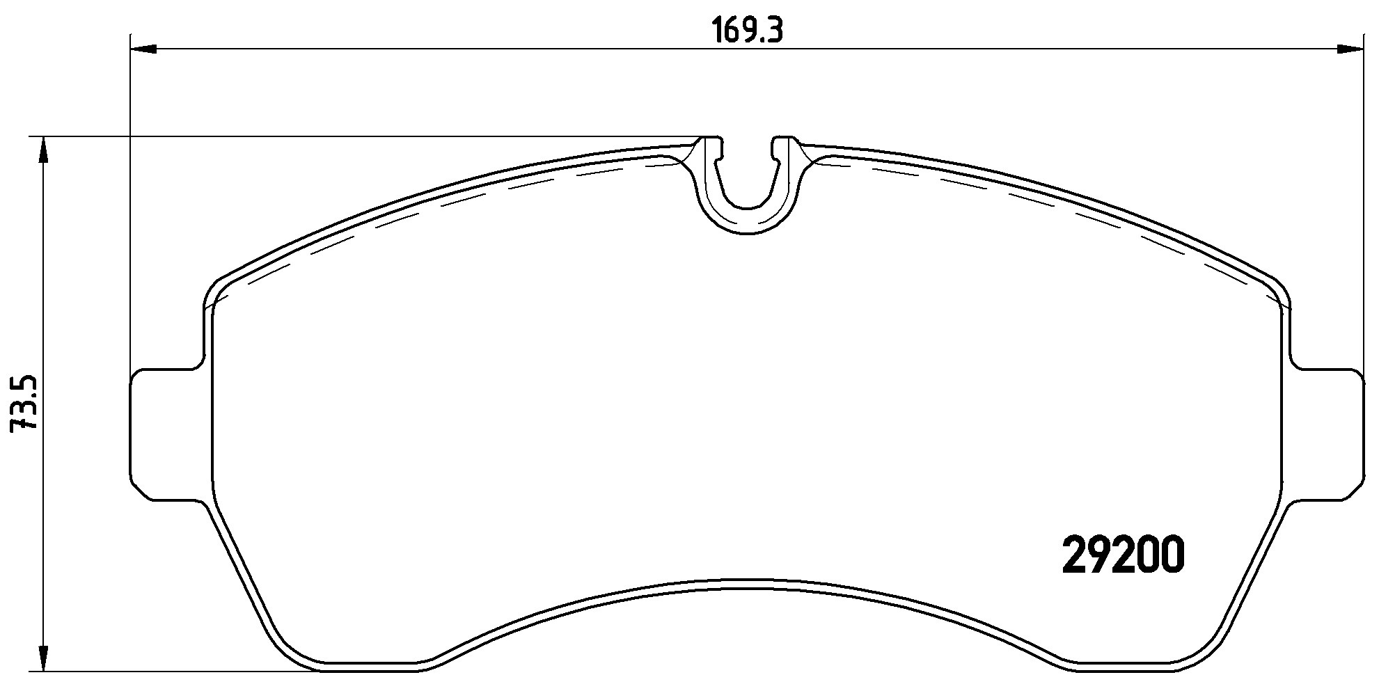 Jeu de 4 plaquettes de frein BREMBO ref. P 50 059G