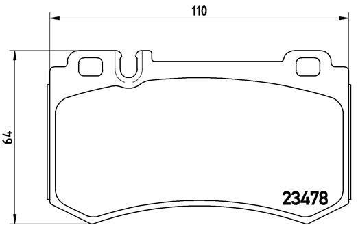 Jogo de 4 pastilhas de travão BREMBO ref. P 50 061