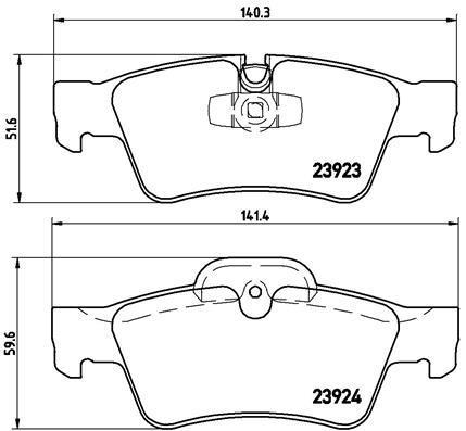 Jogo de 4 pastilhas de travão BREMBO ref. P 50 064