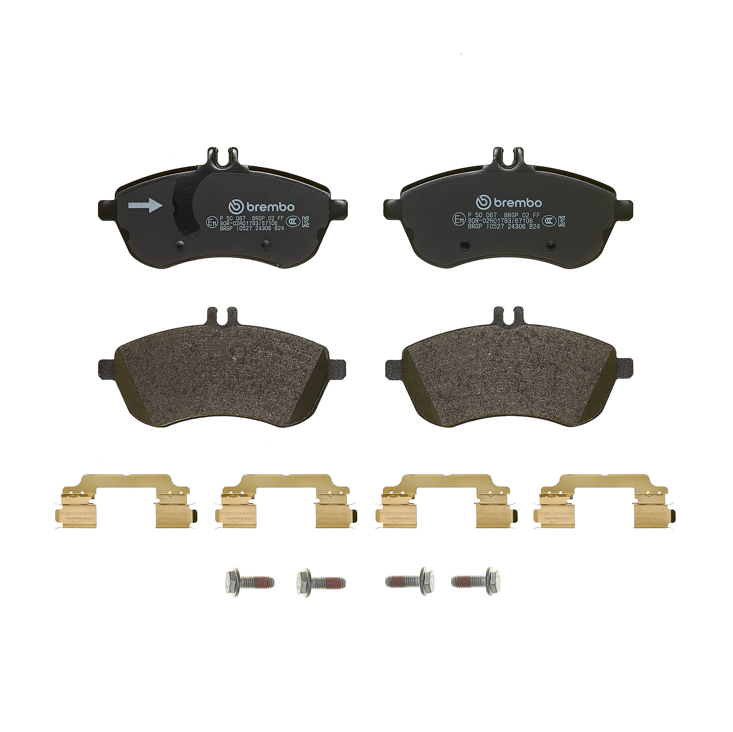 Jogo de 4 pastilhas de travão BREMBO ref. P 50 067